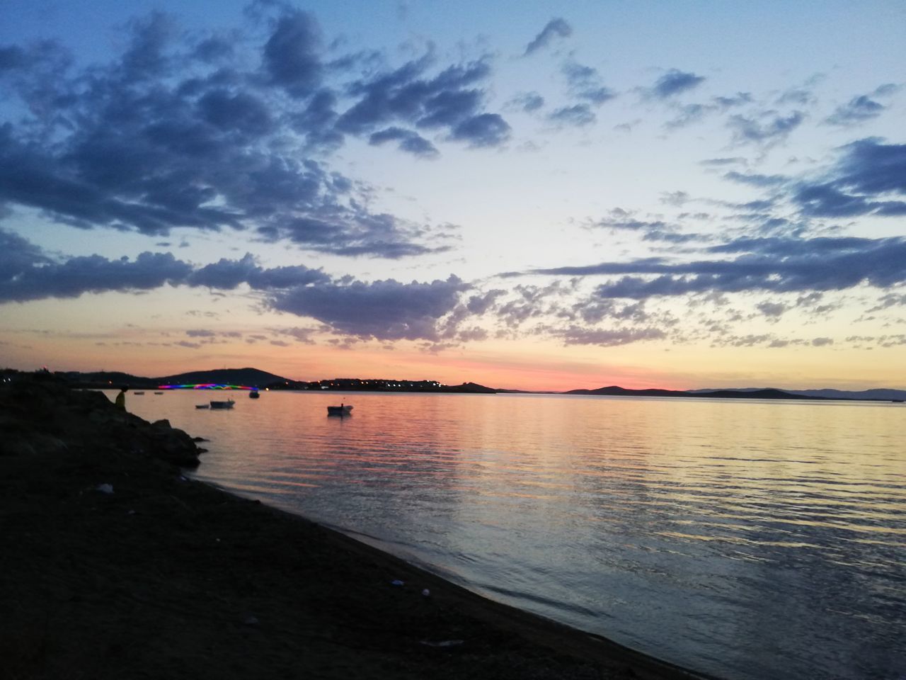 sky, water, cloud - sky, sunset, beauty in nature, scenics - nature, sea, tranquil scene, tranquility, nature, beach, reflection, no people, land, idyllic, orange color, outdoors, non-urban scene