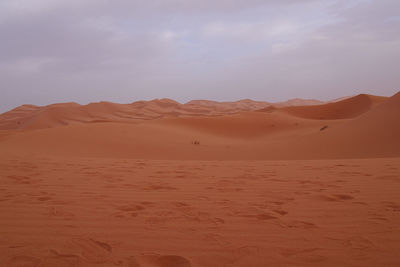 Scenic view of desert against sky