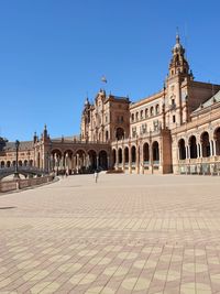 View of historic building against clear sky