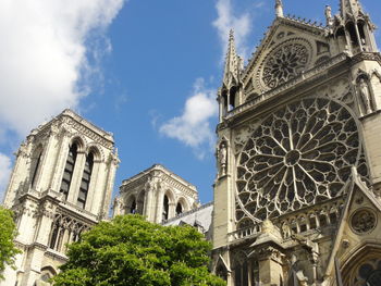 Low angle view of historical building against sky