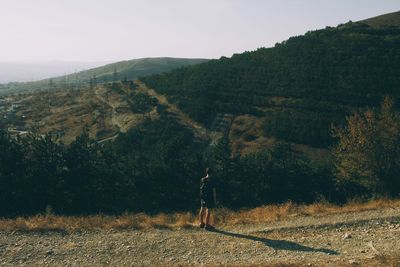 Man standing on mountain