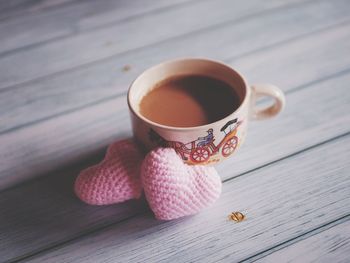 Close-up of coffee on table