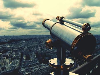 Close-up of cityscape against sky