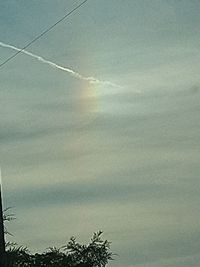 Low angle view of vapor trail in sky