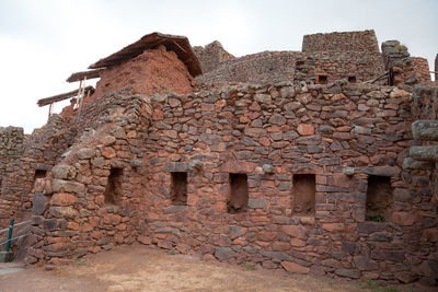 View of old ruins of building