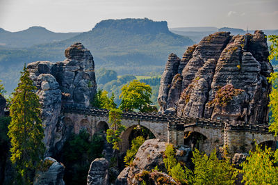 Ancient temple against sky