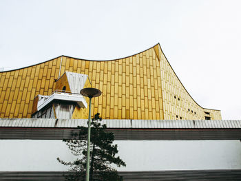 Low angle view of building against clear sky