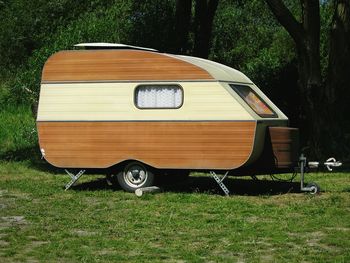 Travel trailer in park