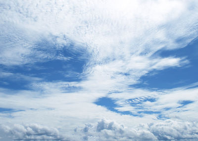 Low angle view of clouds in sky