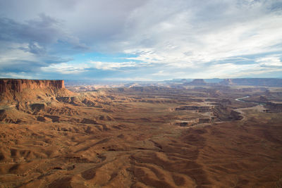 Scenic view of desert against sky