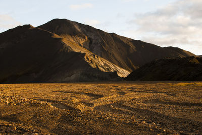 Scenic view of desert against sky