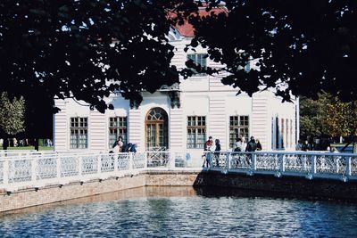 Group of people in front of building