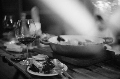 Close-up of drink on table