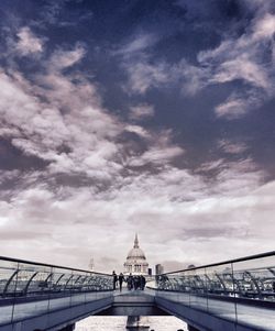 View of building against cloudy sky