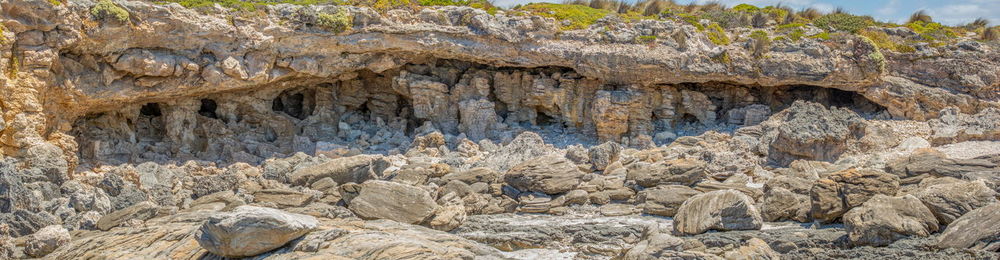 Rock formations on land