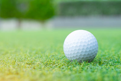 Close-up of ball on field