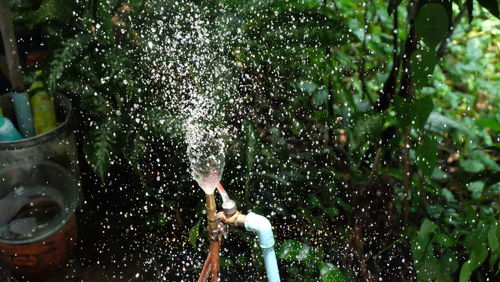 Close-up of water drops on glass