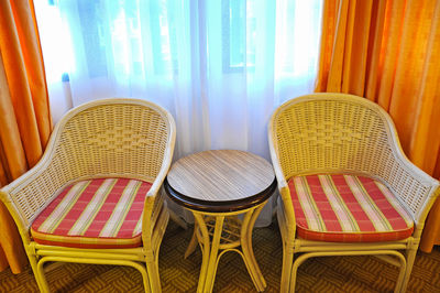 Chairs and table at home