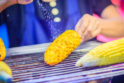 Midsection of woman preparing food