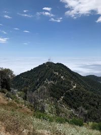 Scenic view of land against sky