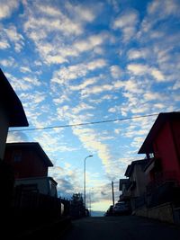 Low angle view of buildings against sky