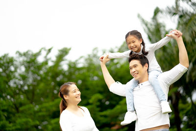 Young couple smiling