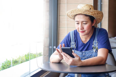 Young man using mobile phone