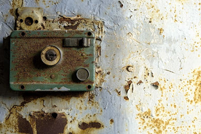 Close-up of old rusty metal
