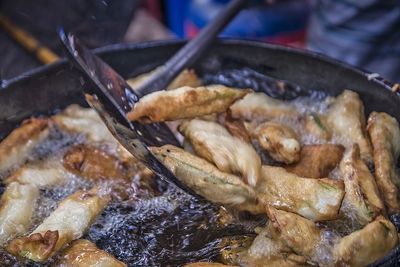 Fried eggplant at khulna, bangladesh.