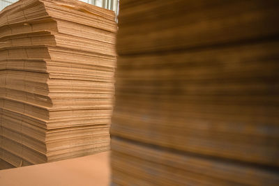 Close-up of stack of wood