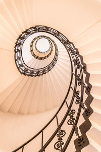 Low angle view of spiral staircase