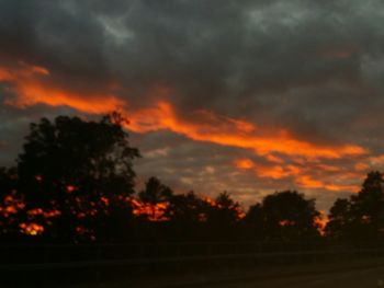 Scenic view of landscape at sunset