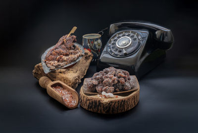 Close-up of food on table