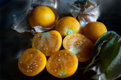 Close-up of orange fruits