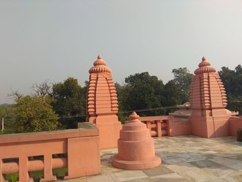 Temple building against clear sky