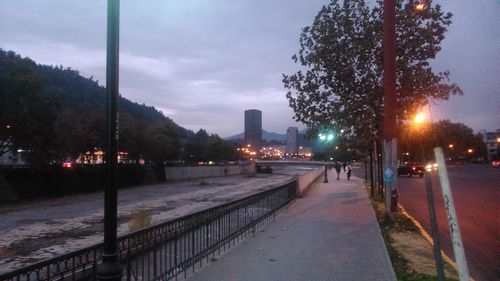 Empty road at night