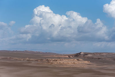 Scenic view of desert against sky