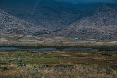 Scenic view of landscape and mountains