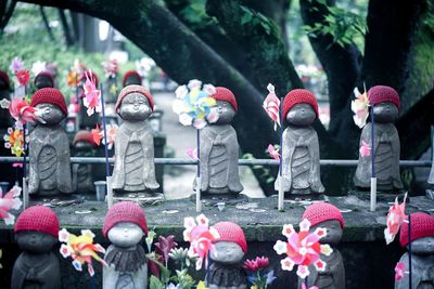 View of buddha statue in park