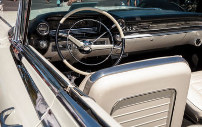 White 1959 cadillac eldorado at the 32nd annual naples depot classic car show in naples, florida. 