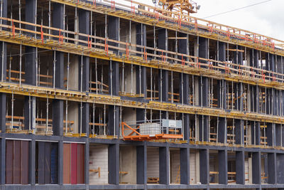 Low angle view of building under construction