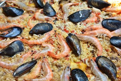 Delicious spanish paella with seafood