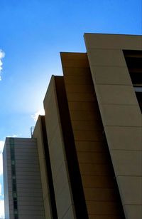 Low angle view of skyscraper against clear sky