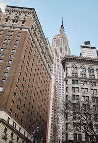 Low angle view of buildings against sky