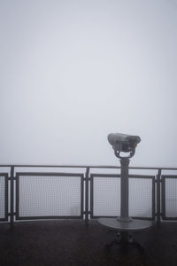 View of railing against sky