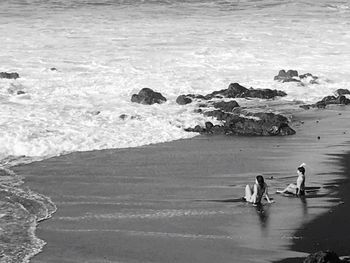 Rocks in sea