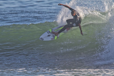 Man surfing in sea