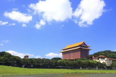 Building against blue sky