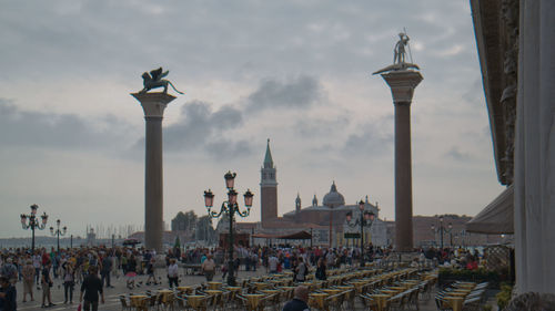 View of fort against cloudy sky