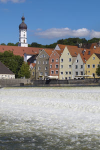 River lech and city landsberg in bavaria